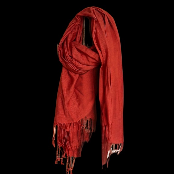 Burnt Orange Oversized Scarf - Picture 1 of 2
